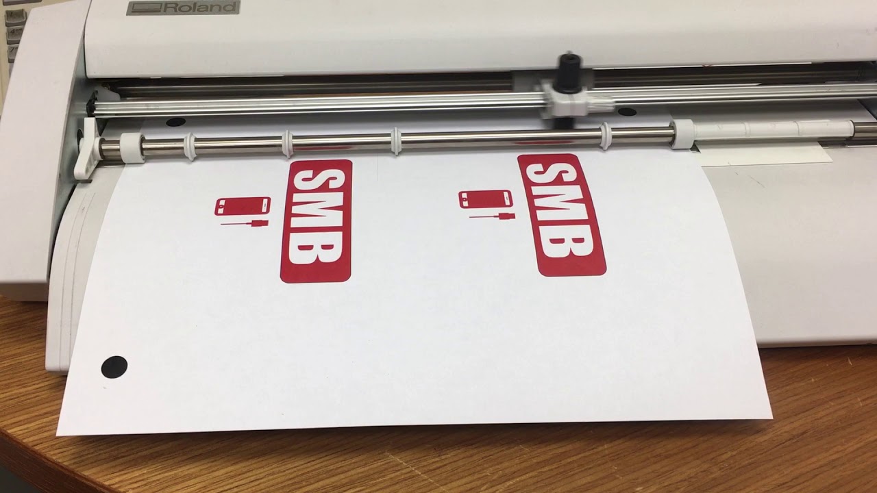 Roland SV-15 contour cutting with cut studio and illustrator - YouTube