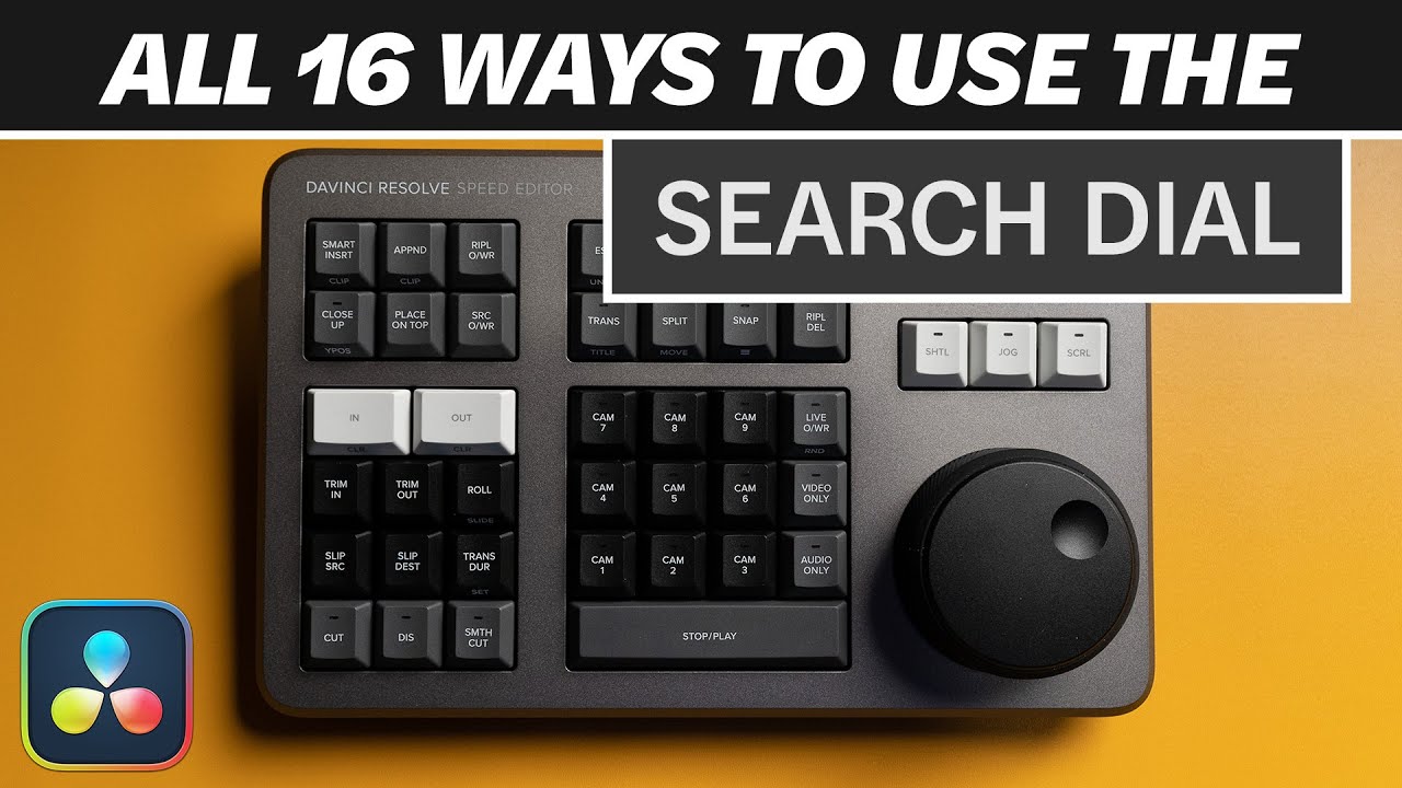 DaVinci Resolve SPEED EDITOR Search Dial - Cut Page Tutorial - YouTube