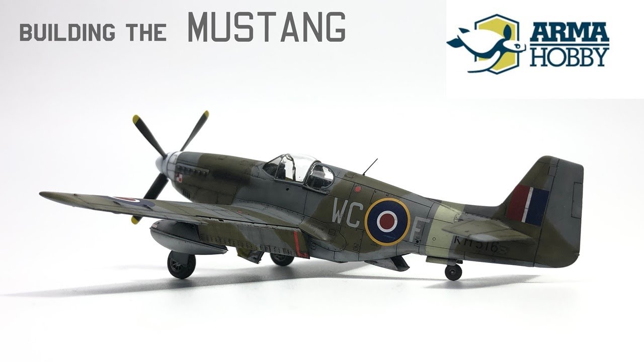Full Build]P-51B/C Mustang Arma Hobby 1/72【プラモデル 戦闘機