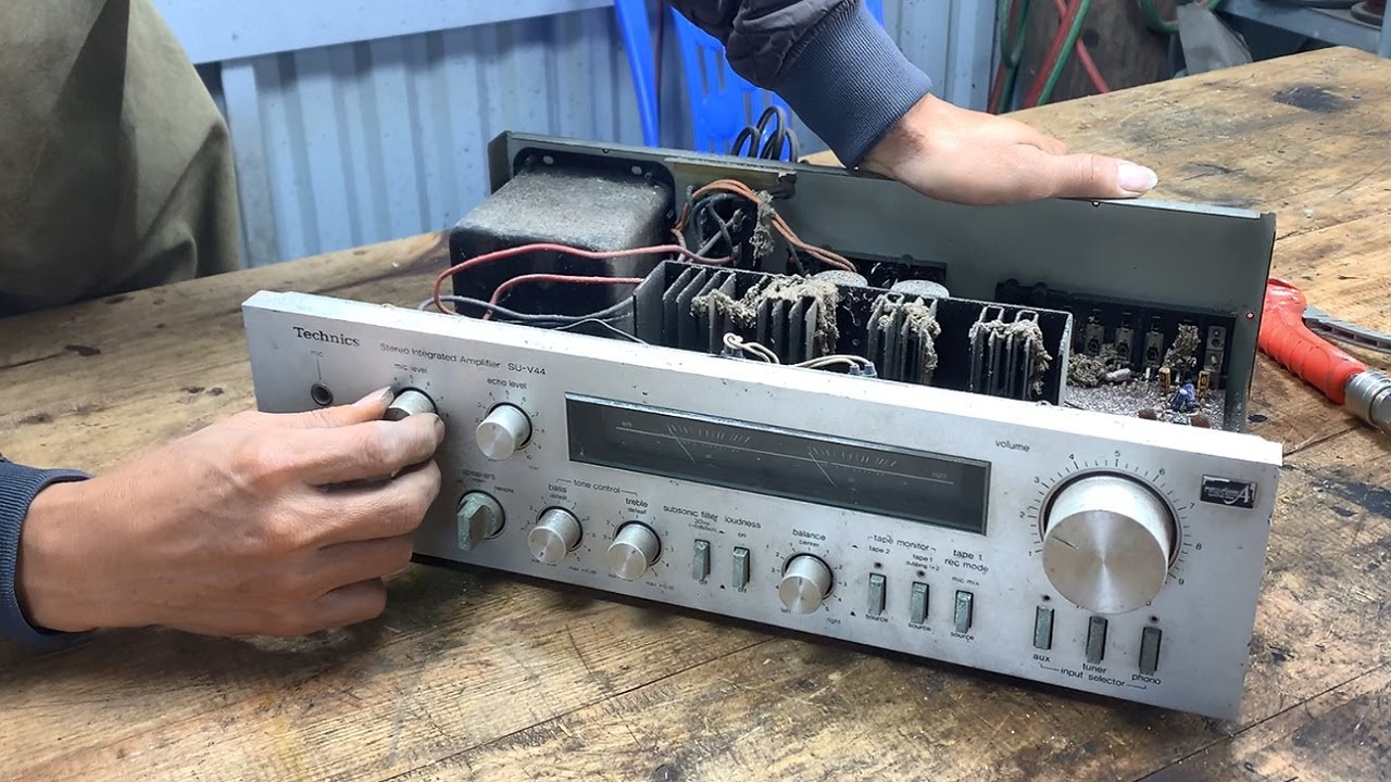 Antique Technics SU - V44 Stereo Amplifier Restoration // Restore
