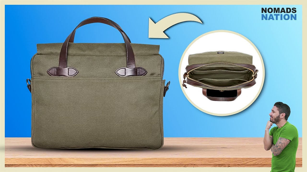 Filson Rugged Twill Briefcase Review (Worth $500 USD???) - YouTube