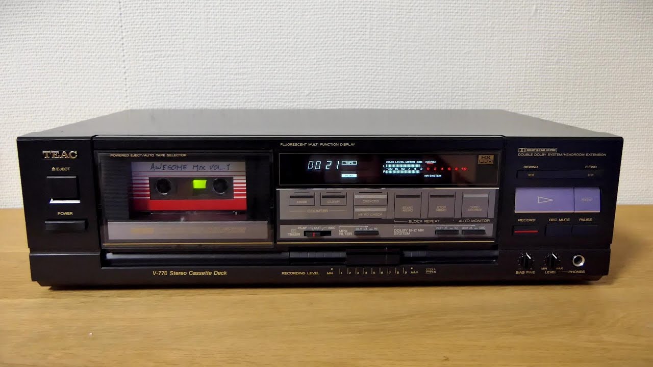 Teac V770 Stereo Cassette Deck - Vintage HiFi - YouTube