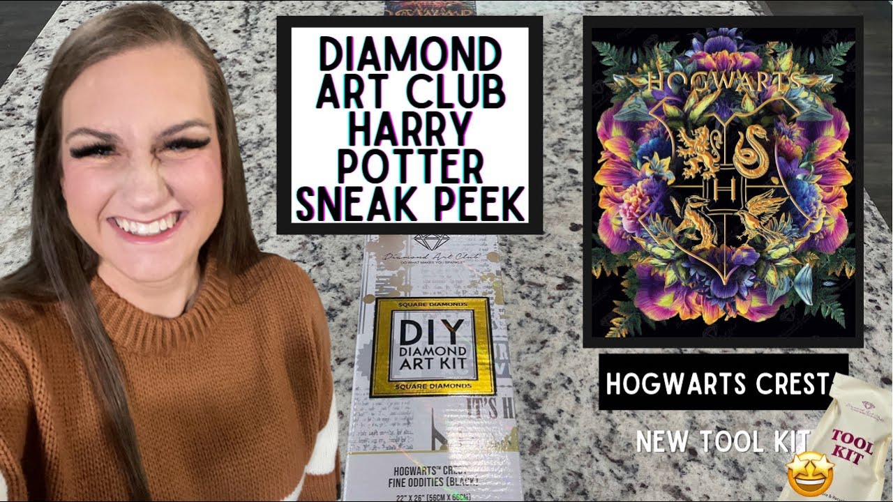 Unboxing Diamond Art Club Sneak Peek! Hogwarts Crest || New DAC