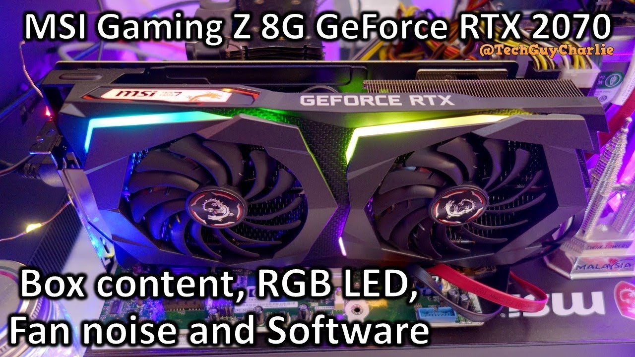 MSI Gaming Z Nvidia RTX 2070 unboxing, RGB LED, OC Software, fan