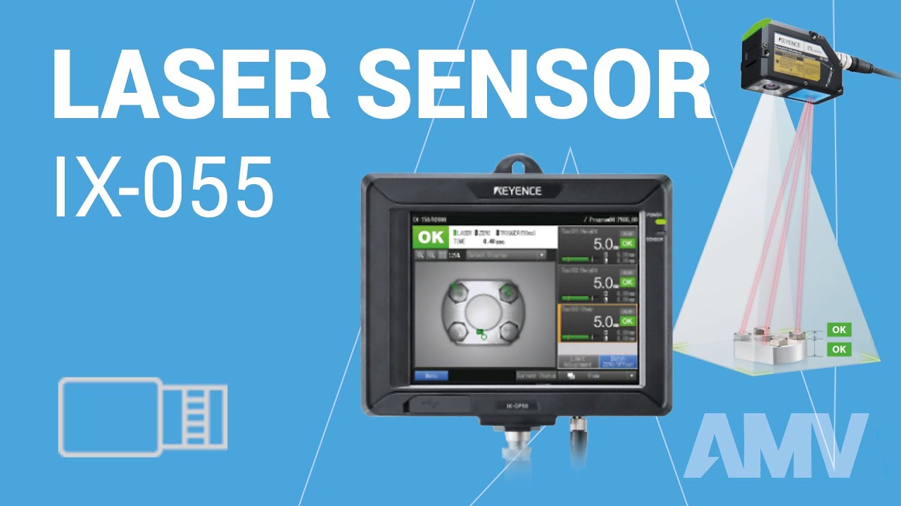 Keyence IX-055 laser sensor - YouTube