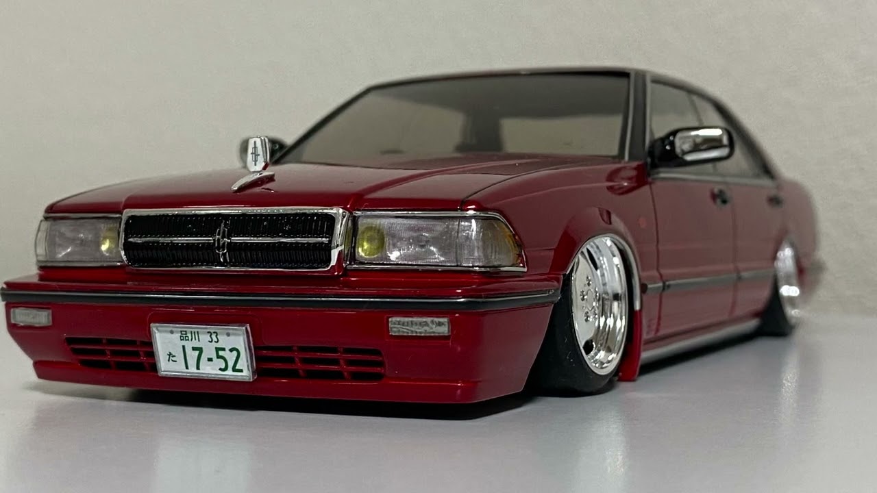 フジミ 1/24 Y31 セドリック V30 ターボ ブロアム VIP 完成品 - YouTube