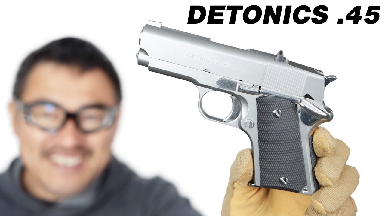 東京マルイ デトニクス .45 ステンレス ガスガン レビュー - YouTube