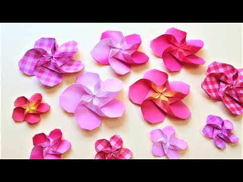 折り紙 梅の花 立体 折り方 Origami plum flower tutorial（NiceNo1