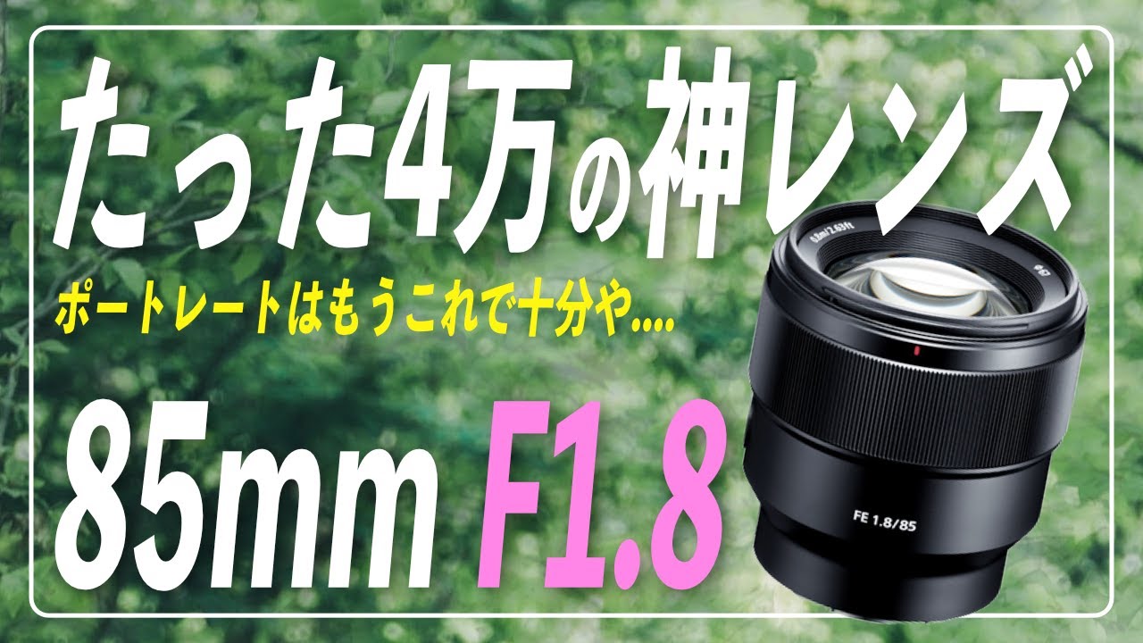 SONY単焦点レンズ】4万で買えるソニーのレンズ「FE 85mm F1.8」が神