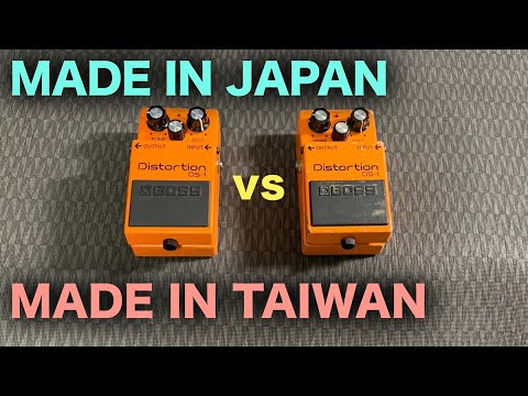 BOSS DS-1 MADE IN JAPAN vs MADE IN TAIWAN - YouTube