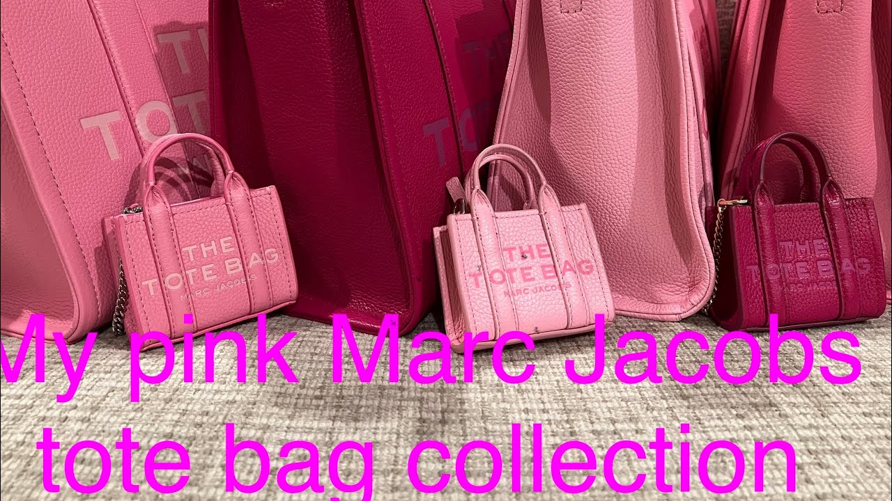 My pink Marc Jacobs tote bag collection. - YouTube