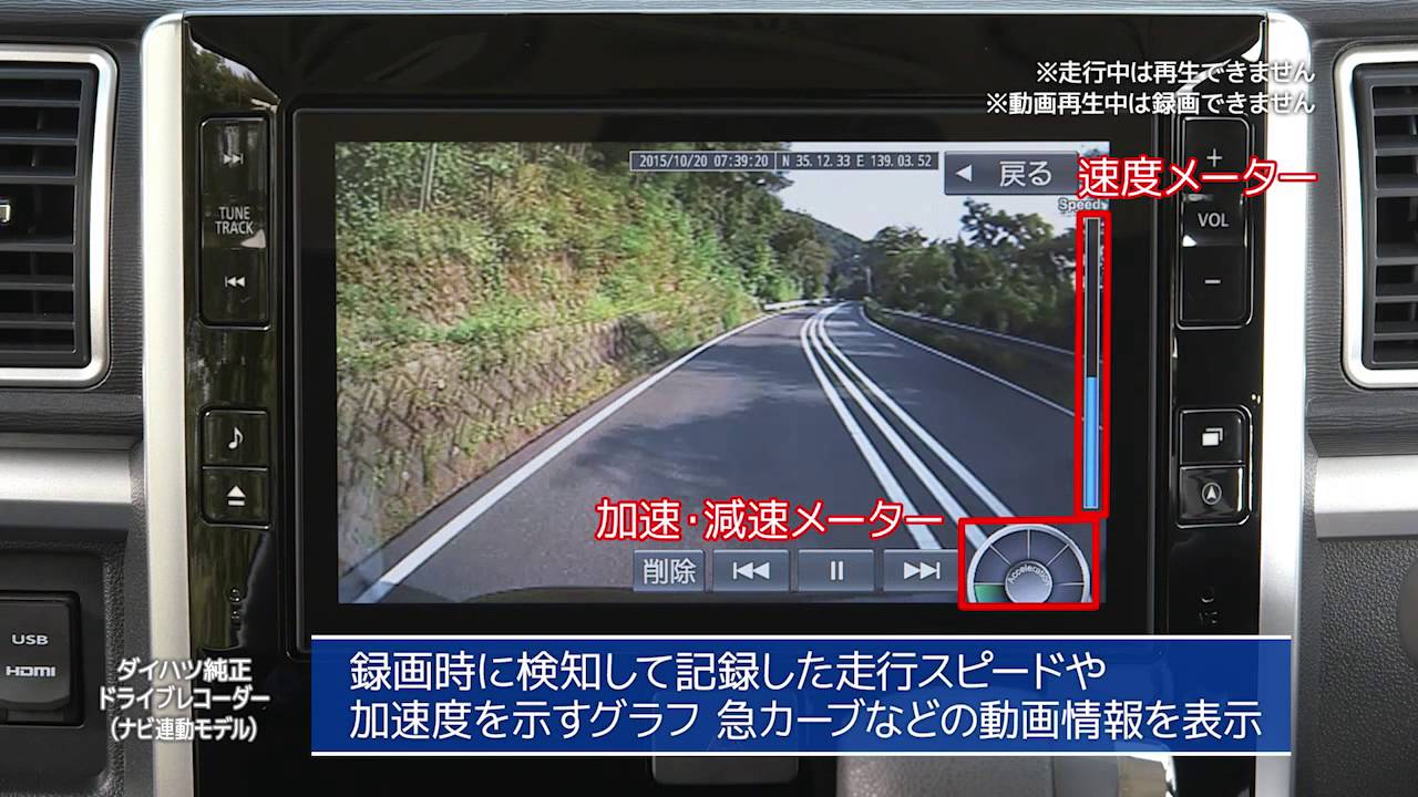 用品説明 ドラレコ・ナビ連動モデル 簡単再生 ダイハツ公式 - YouTube