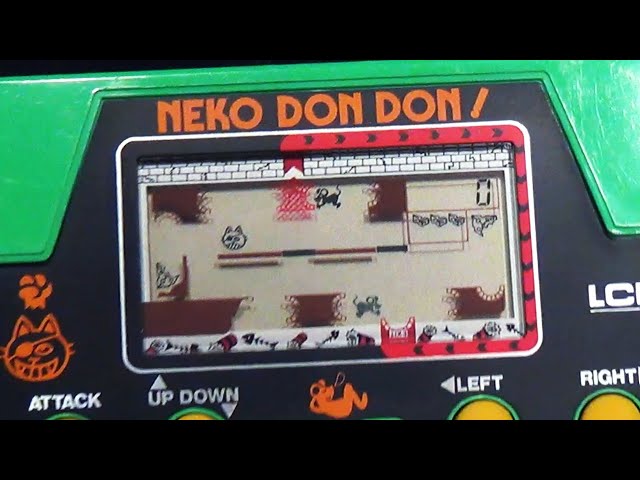 レトロ 電子ゲーム】ネコドンドン タカトクトイス 猫 ネズミ パンチ