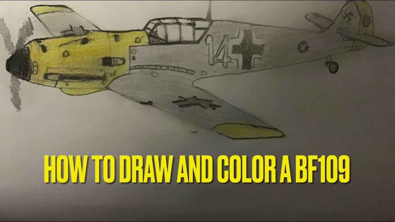 How to draw and color a BF109 - YouTube