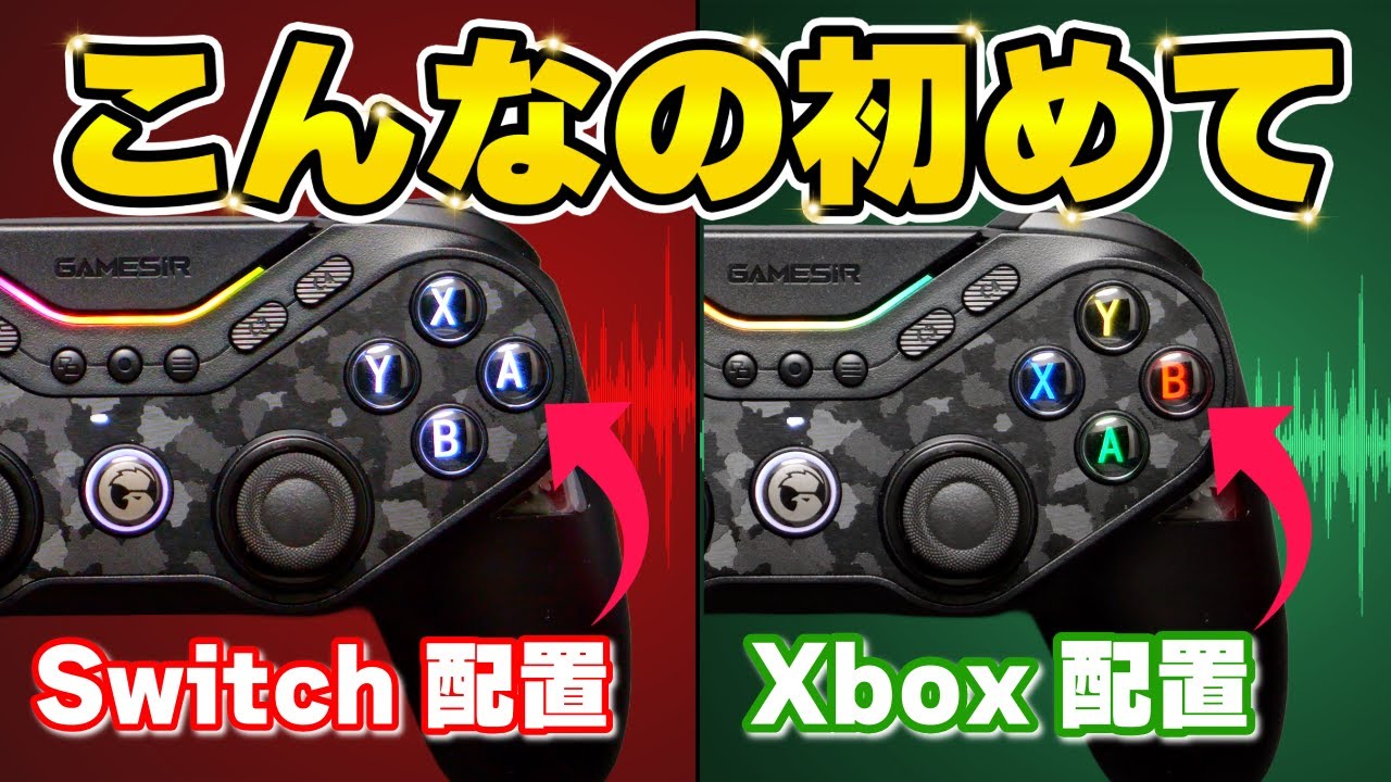 レビュー】GameSir Tarantula Pro ボタン表記＆割り当てがくるっと回転