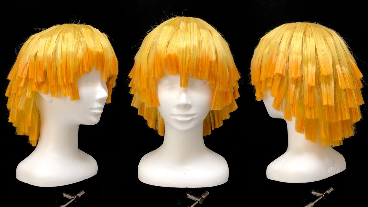 Zenitsu Cosplay Wig | 我妻善逸の髪型を圧倒的に再現 | 鬼滅の刃