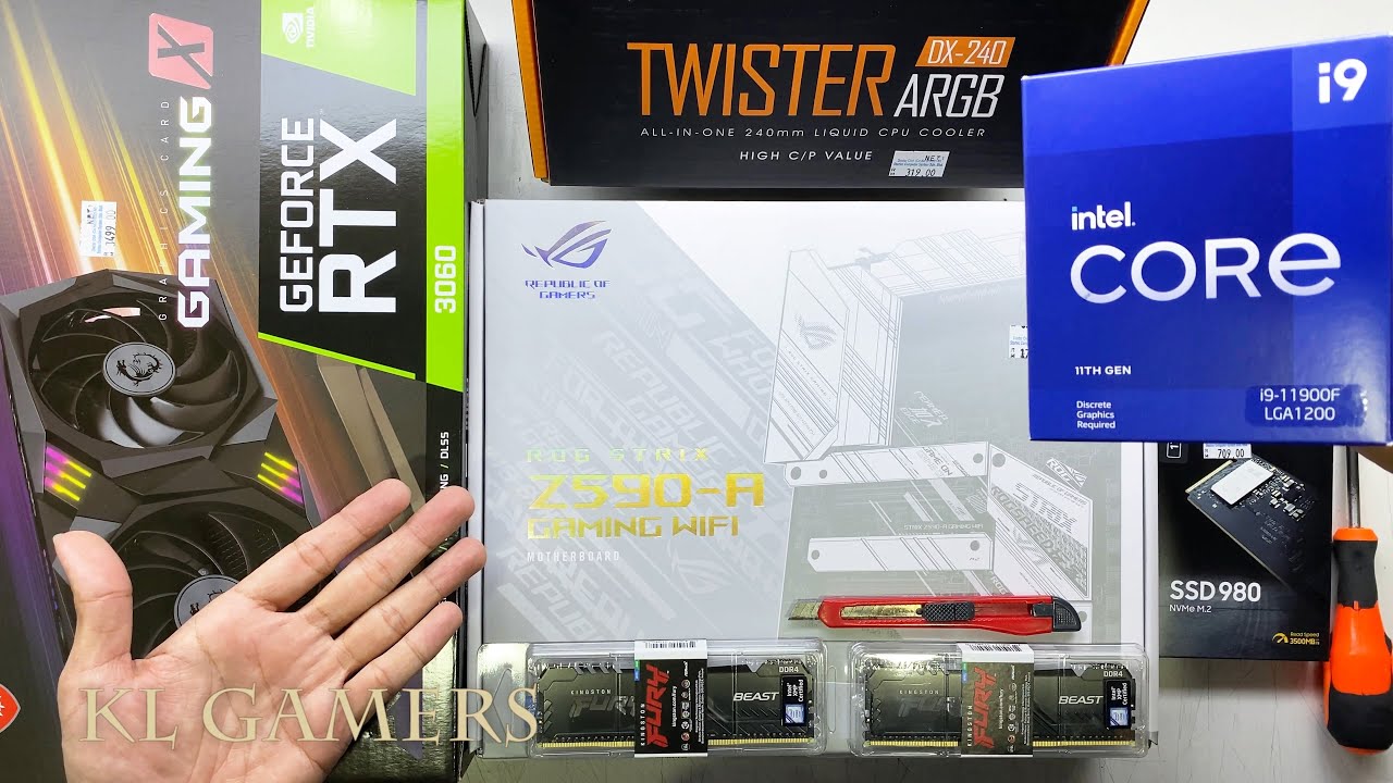 Satisfying RGB Gaming PC intel Core i9 11900F ASUS ROG STRIX Z590