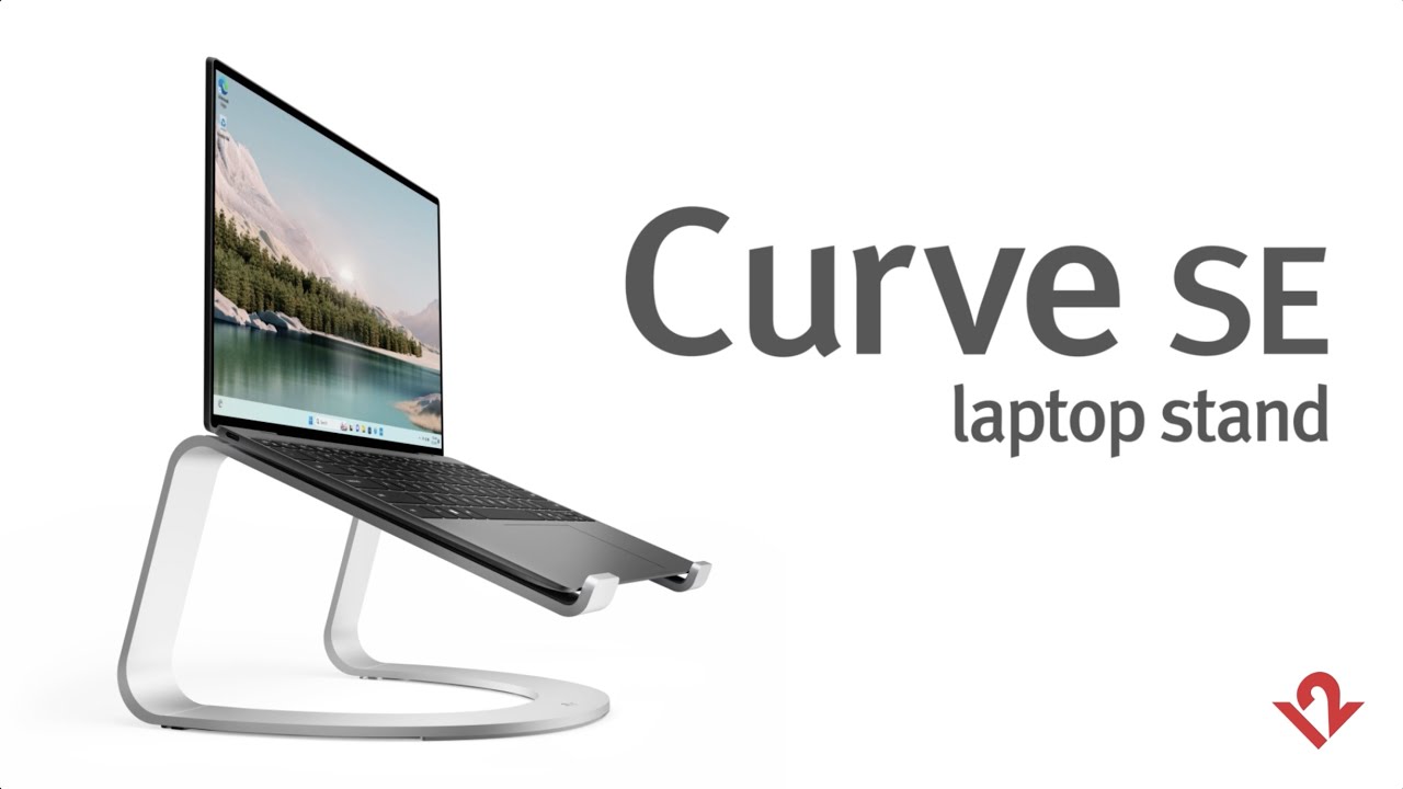 Curve SE Ergonomic Silver Aluminum MacBook Stand