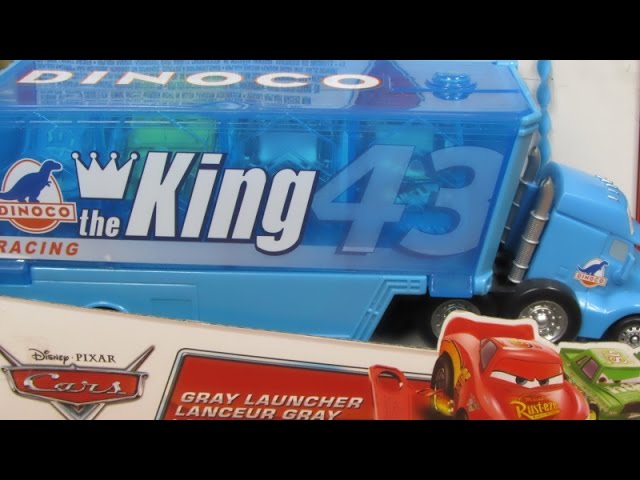 Disney Pixar Cars Gray Launcher - Dinoco Racing Hauler King