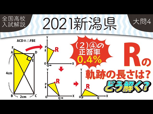 2021年全国高校入試数学解説】 新潟県大問4 高校入試 高校受験 令和3
