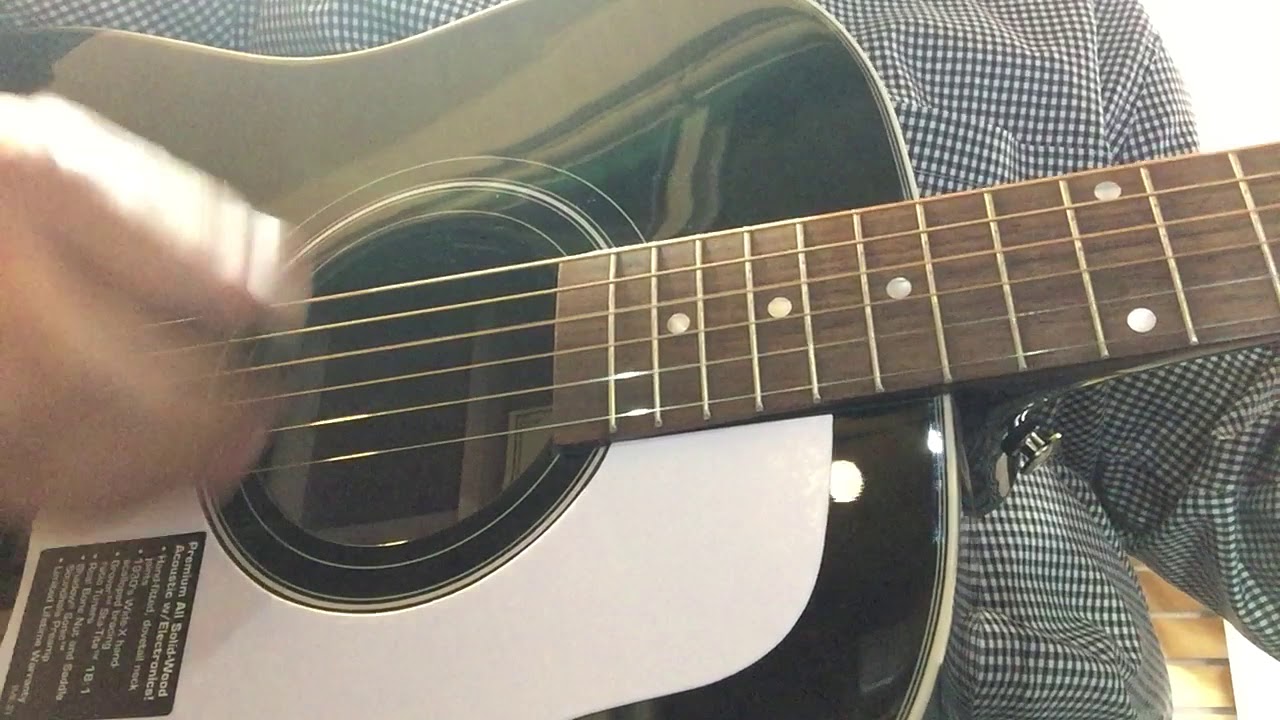 Epiphone Masterbuilt AJ-45ME EB - YouTube