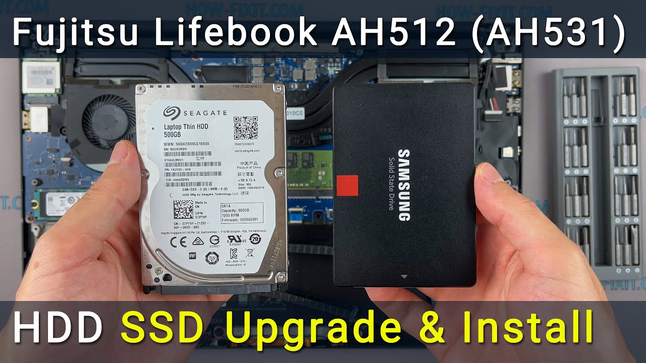 Fujitsu Lifebook AH512 (AH531) Upgrade: Easy HDD Removal and SSD