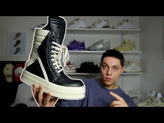 RICK OWENS MEGA BUMPER GEOBASKET SNEAKERS Black Milk (Review) + ON