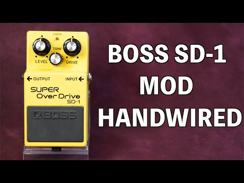 BOSS SD-1. handwired modification of the board pattern. - YouTube