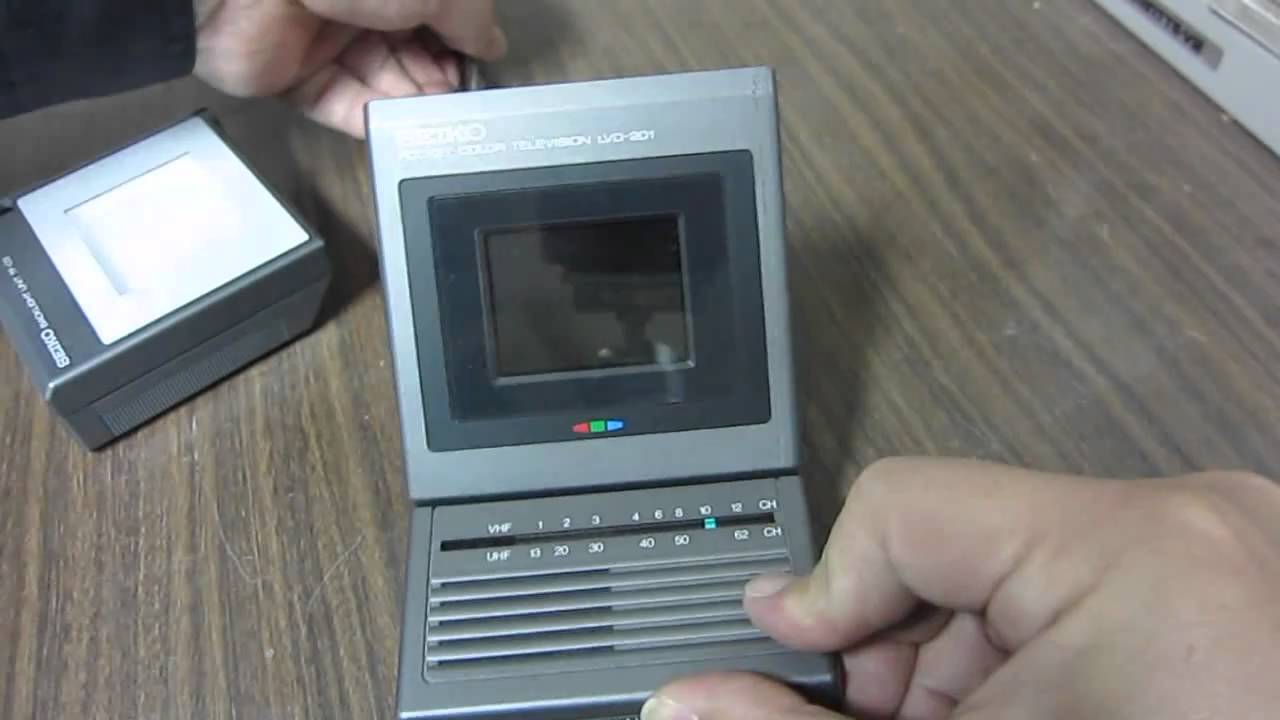 Old Seiko portable TV with separate backlight unit Senkaku Islands