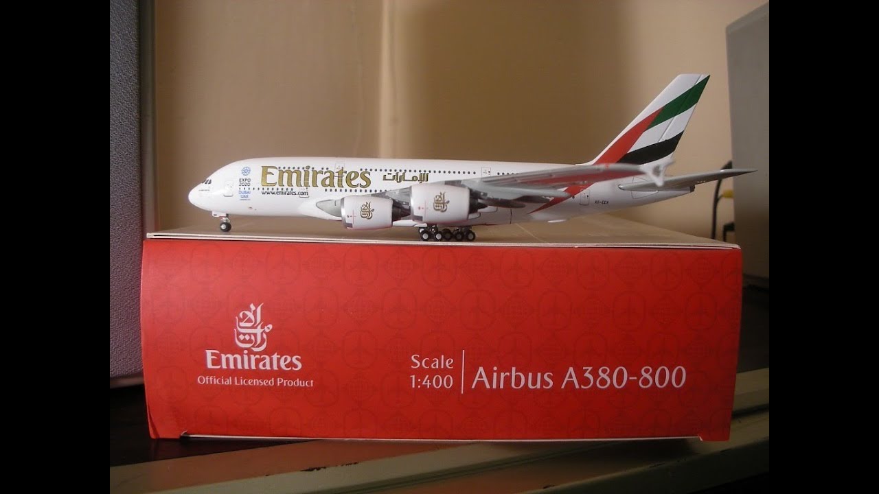 Emirates A380 1:400 Gemini Jets '2020 Expo Sticker' Reg: A6-EDX
