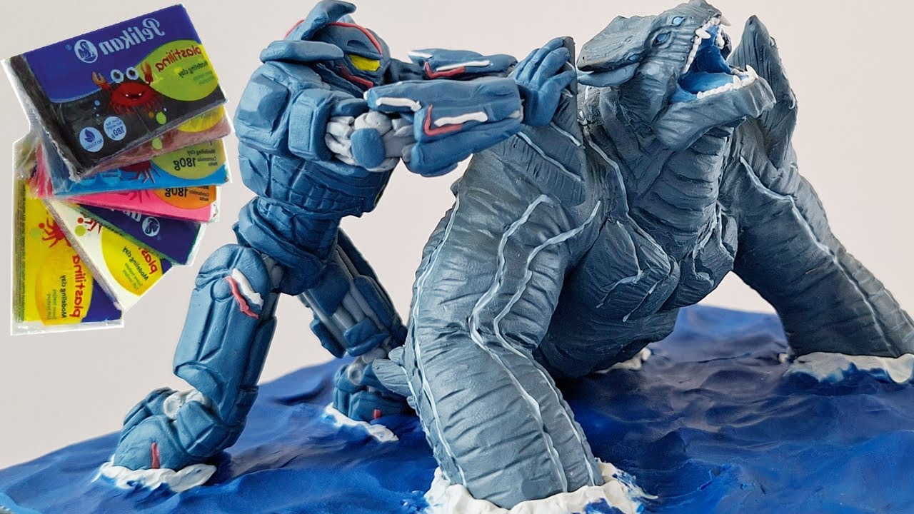 GIPSY DANGER VS KAIJU LEATHERBACK WITH CLAY/PLASTILINA. Pacific