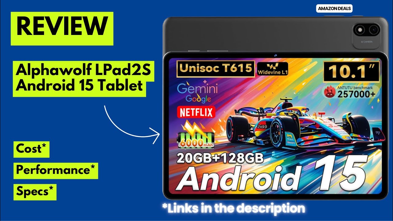 Alphawolf LPad2S Android 15 Tablet Review – 20GB RAM, 128GB
