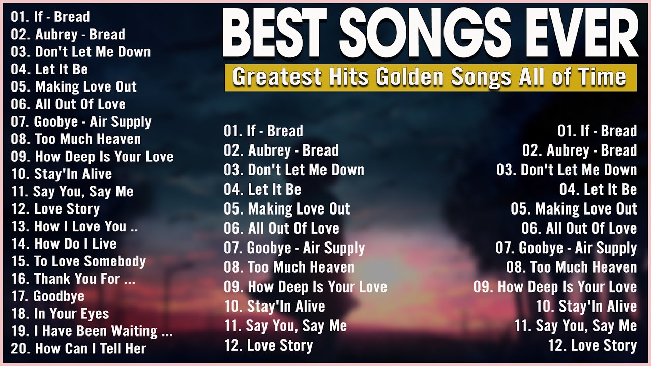 Bread,The Beatles,Bee Gees,ABBA,The Carpenters ❤ Greatest Hits