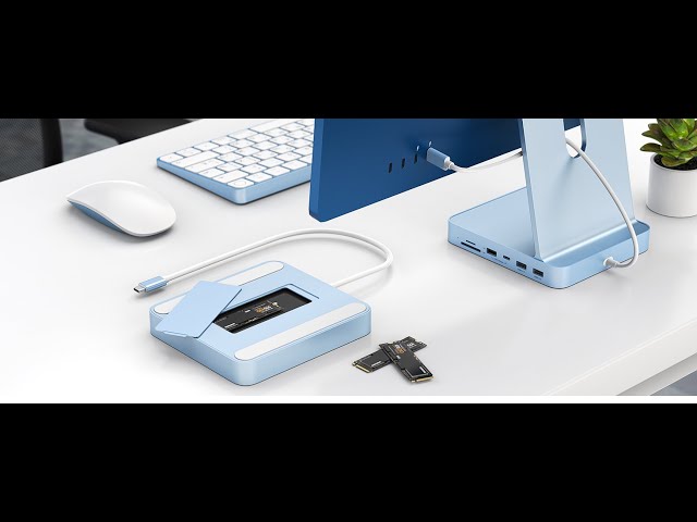 Minisopuru multi-color USB C Dock for iMac 24 inch with M1/M3/M4