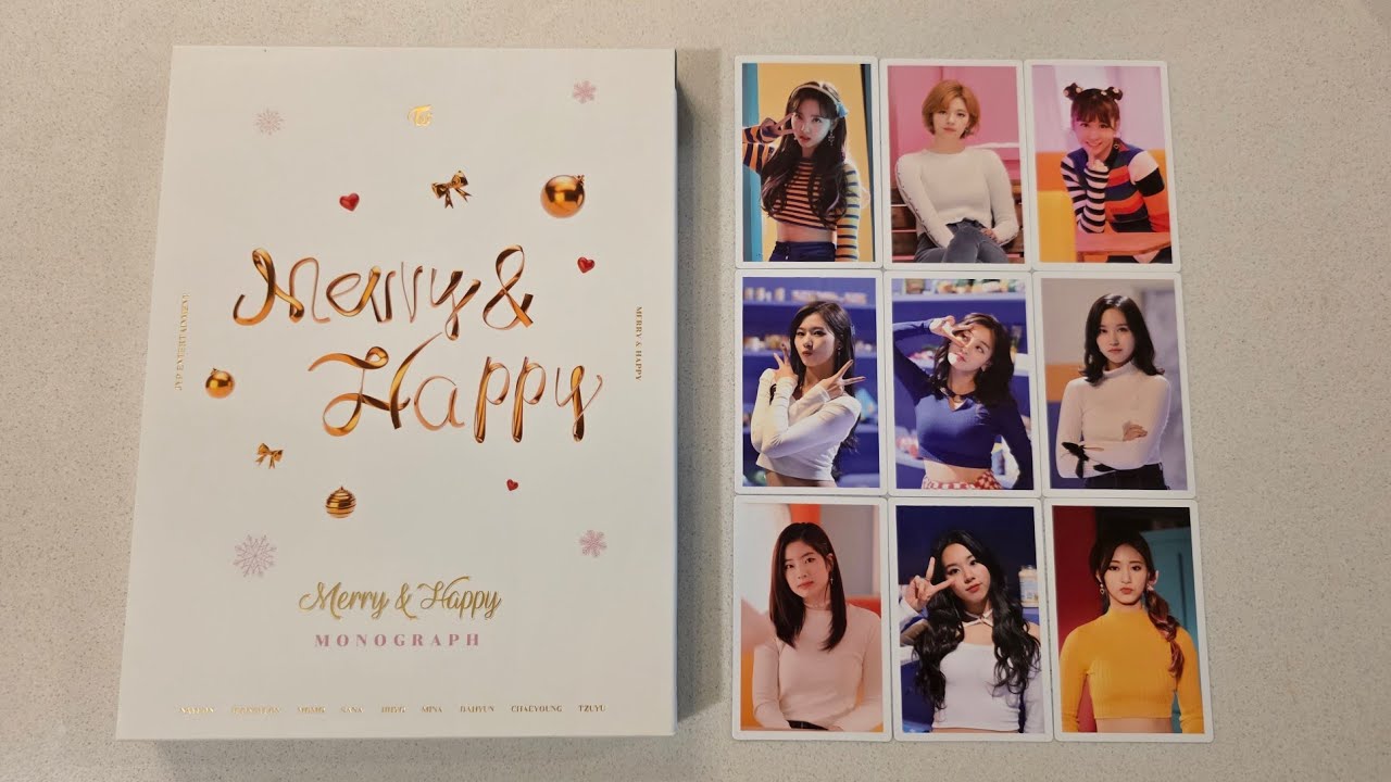 트와이스 (TWICE) Merry & Happy Monograph Unboxing - YouTube