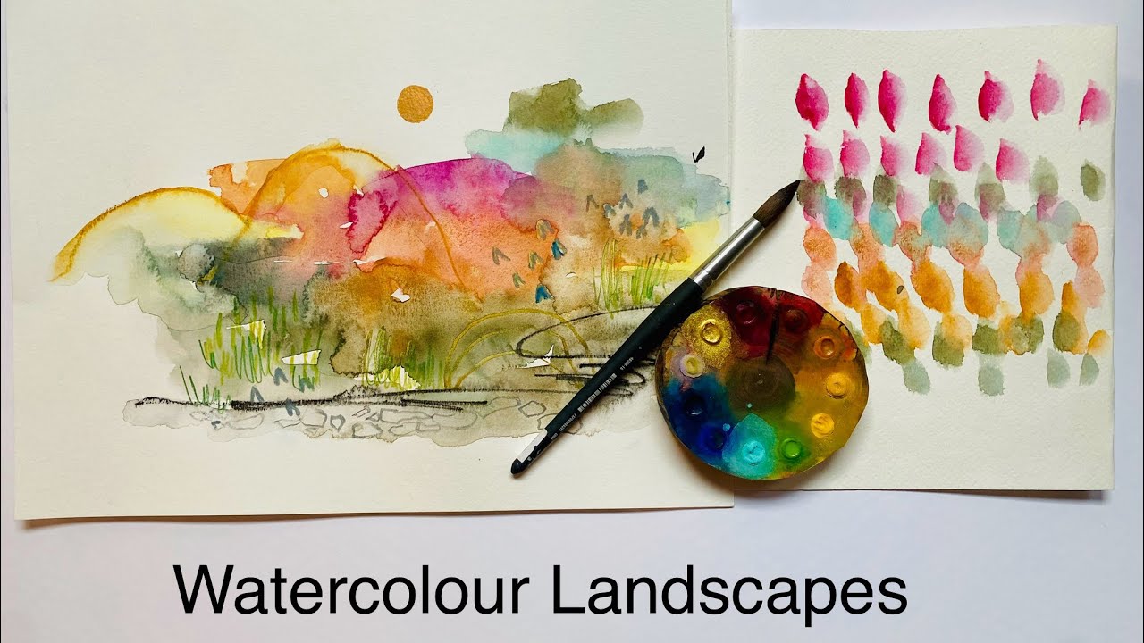 Abstract Watercolour Landscape and Art Inspiration - YouTube