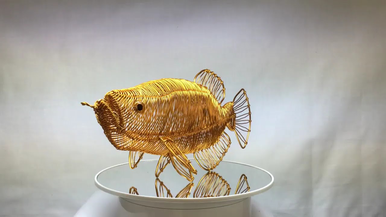 ワイヤークラフト】アジアアロワナ【立体 魚】 - さかなで本舗 minne