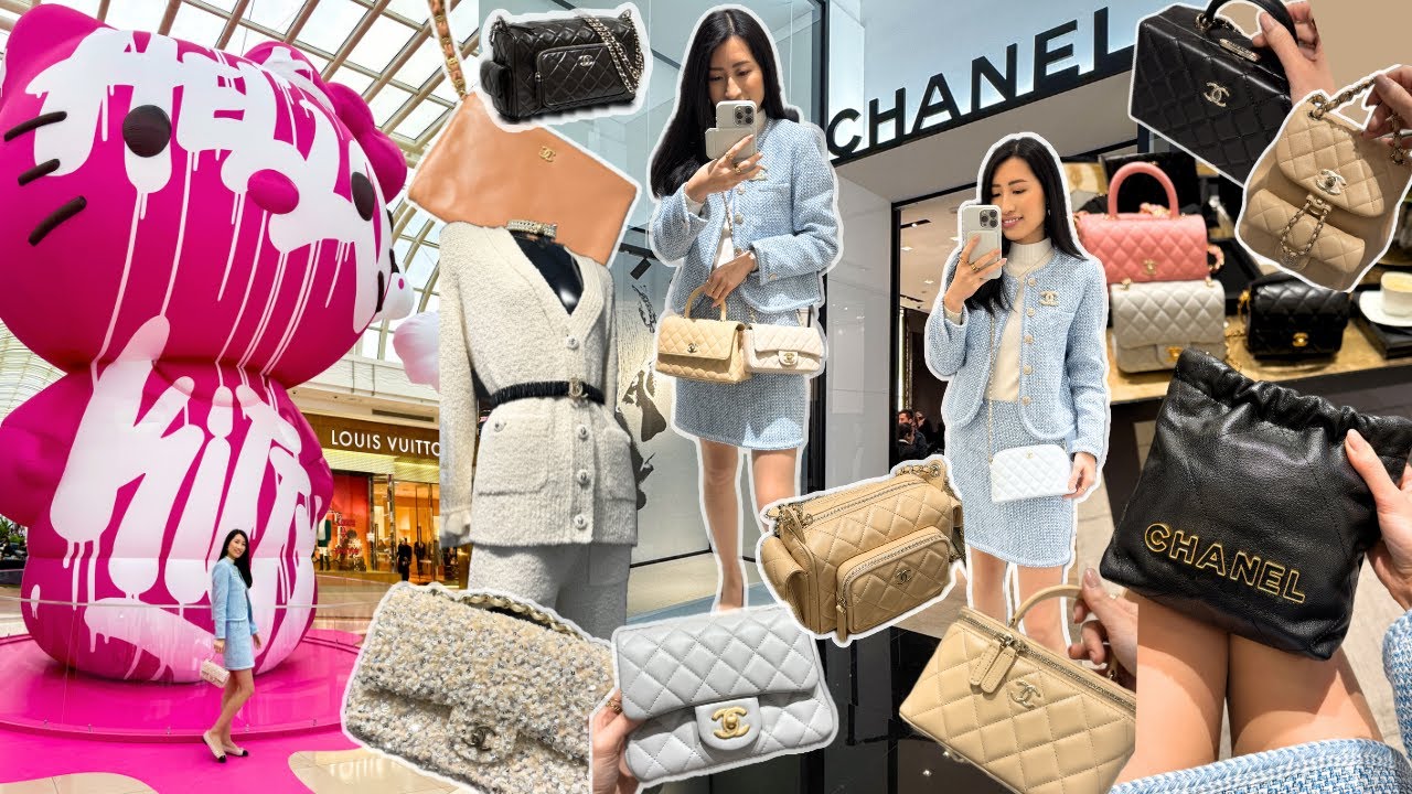 CHANEL 24K Launch Day Luxury Shopping Vlog | Hello Kitty Cafe