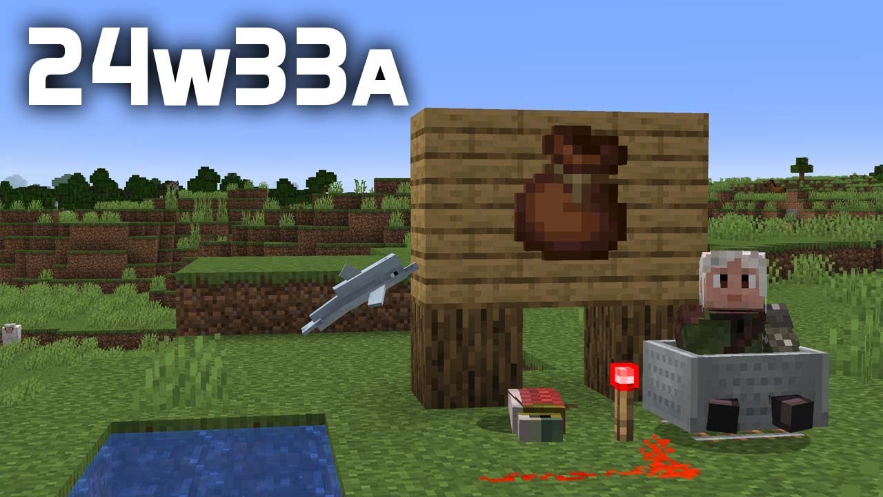News in Snapshot 24w33a: Bundle News, Redstone & Minecart