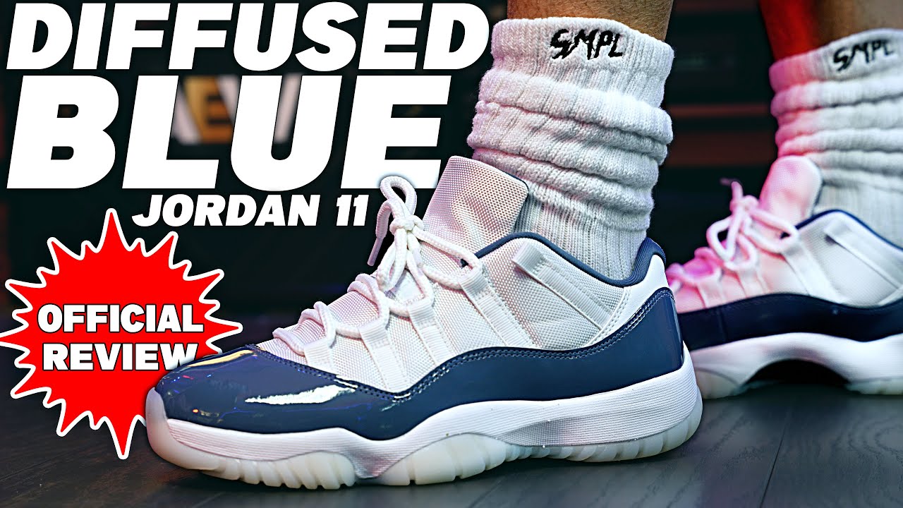 Jordan 11 Retro Low Diffused Blue Review - YouTube