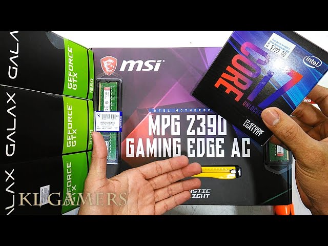 intel Core i7 9700K msi MPG Z390 GAMING EDGE AC Triple GTX 1650