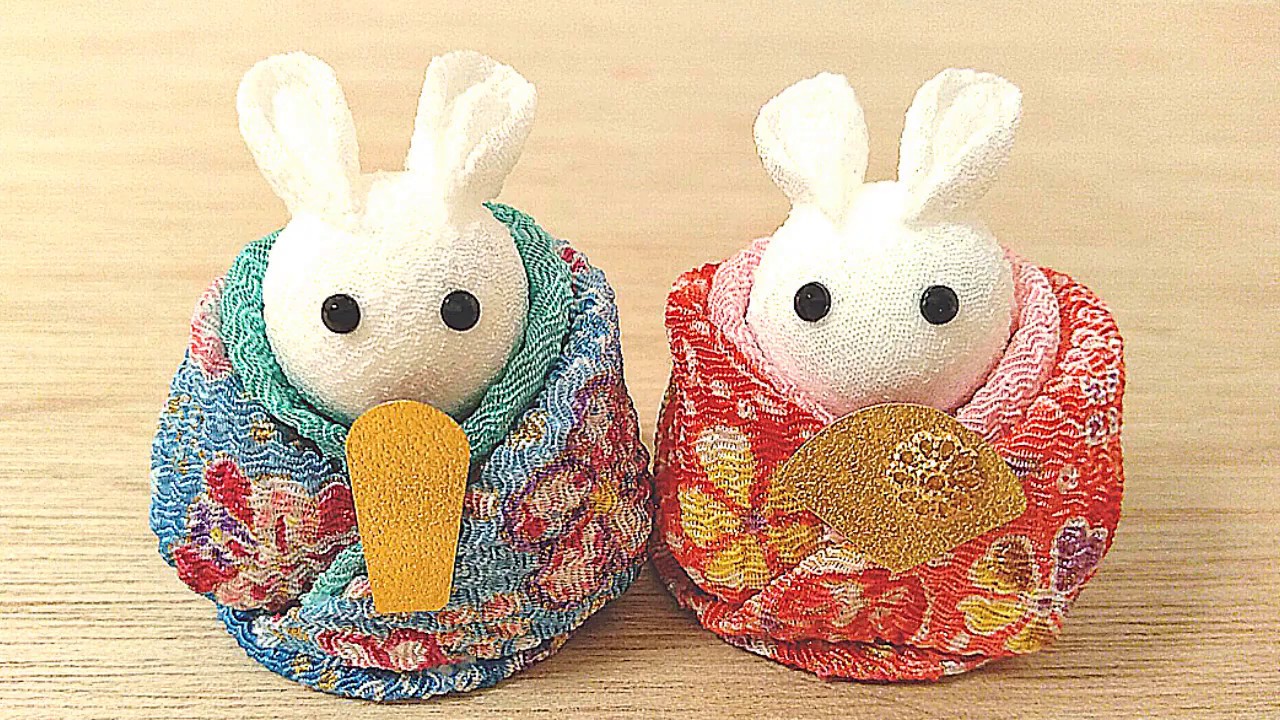 つまみ細工】🐰うさぎの雛人形の作り方🐰【縫わずにできる】Handmade