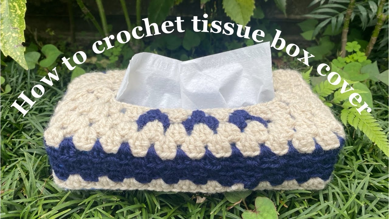 かぎ針編み】ボックスティッシュカバーの作り方🌼/How to crochet