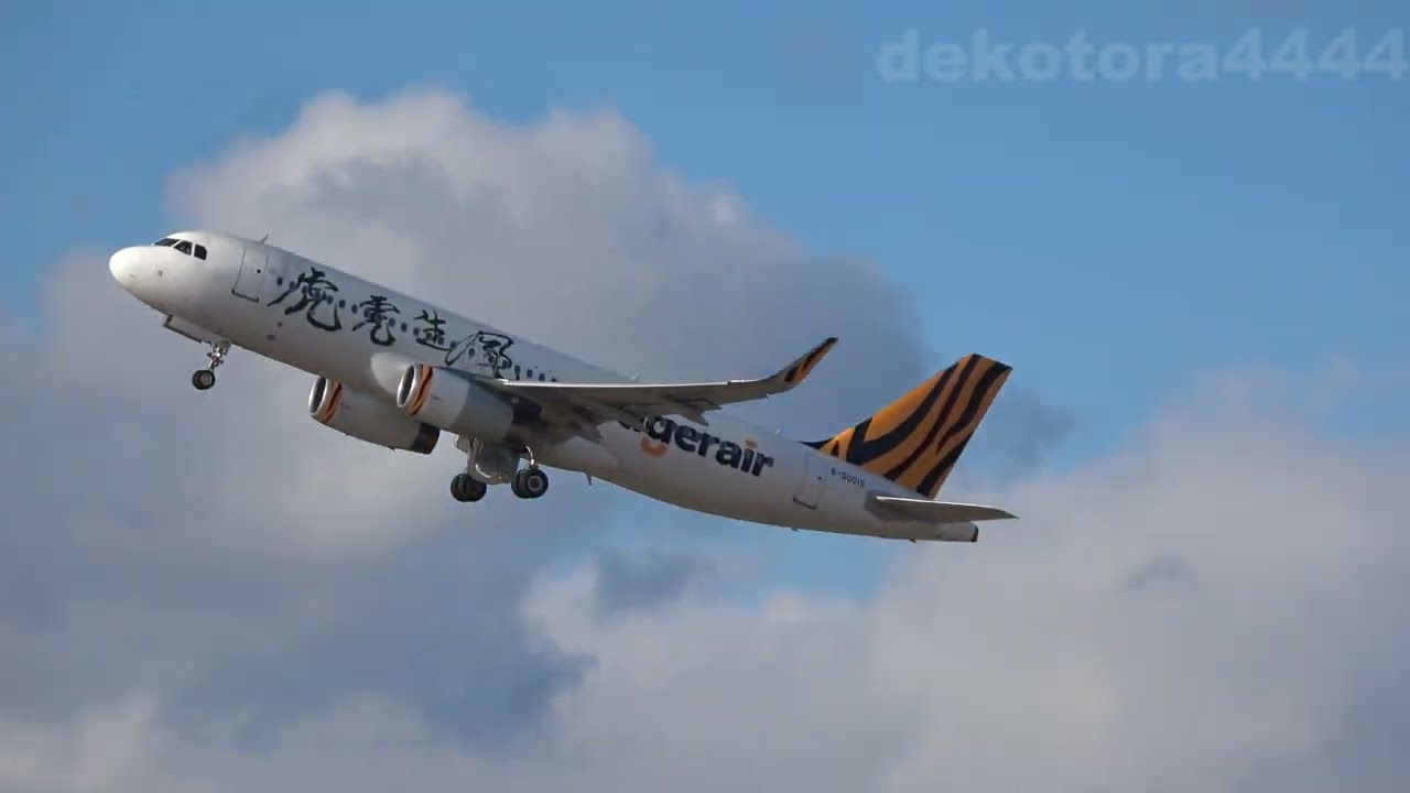 タイガーエア台湾 A320-200(B-50015) 岡山空港 - YouTube