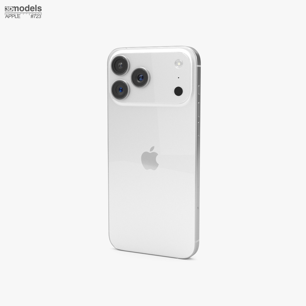 プレリリース Apple iPhone 17 Pro Max シルバー 3Dモデル