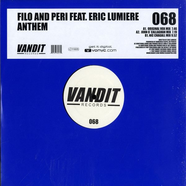 Filo And Peri Feat. Eric Lumiere – Anthem | Releases | Discogs