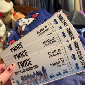 Personalized TWICE Concert Ticket | Physical Souvenir Ticket - Etsy