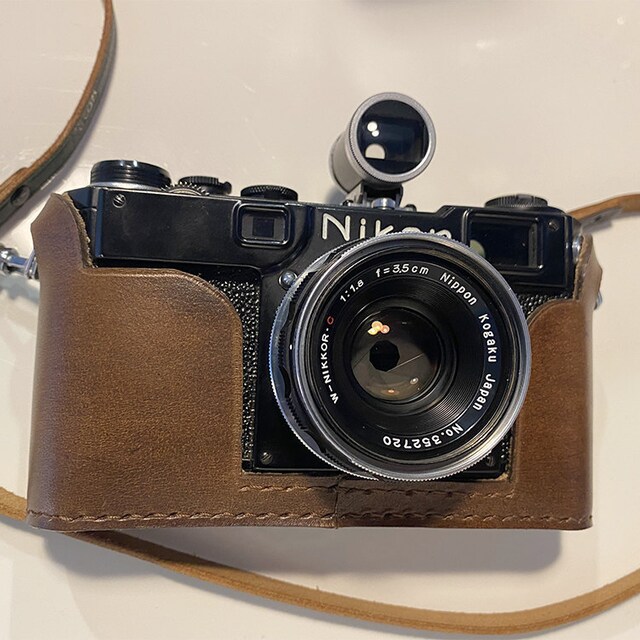 Nikon S S2レンジファインダーカメラ用レザーハーフケース - Etsy 日本