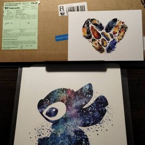 スティッチプリント リロ＆スティッチ ディズニー 水彩画 アート