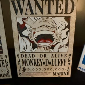 One Piece Wanted Poster 3D | Roronoa Zoro - Etsy